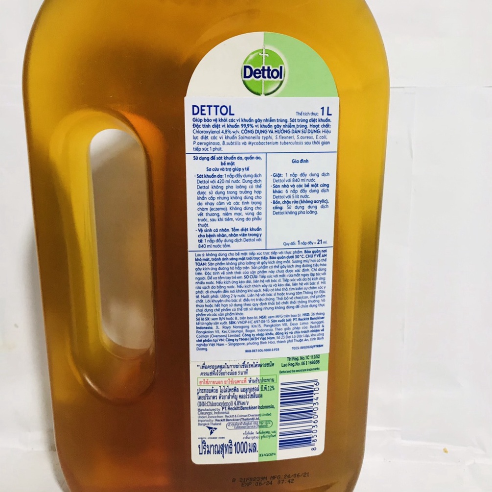 Dung dịch diệt khuẩn đa năng dạng nước Dettol 1000ml