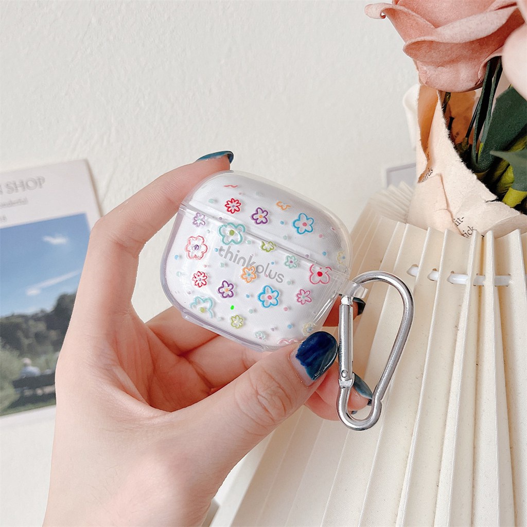 Vỏ Bảo Vệ Hộp Sạc Tai Nghe Bluetooth Lenovo LP40 Pro Bằng TPU Mềm Chống Rơi / Bụi Bẩn Họa Tiết Hoa / Mèo / Snoopy