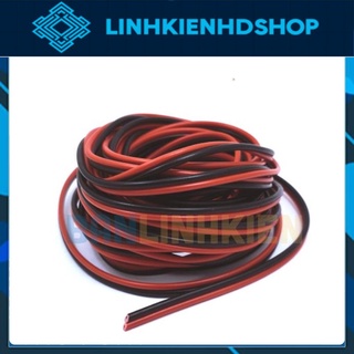 Dây điện đôi 2x0.5mm đỏ đen/ cuộn nhỏ 5 mét