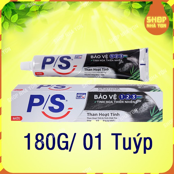 Kem đánh răng PS 123 than hoạt tính và tinh chất tre 180g