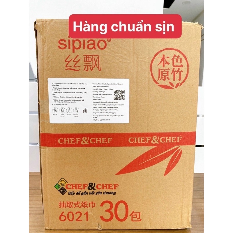 Sỉ 4,5k-GÓI 300 TỜ GIẤY ĂN GẤU TRÚC SIPIAO