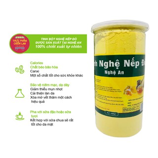 Tinh Bột Nghệ Nếp Đỏ Nguyên Chất, Hộp 500g