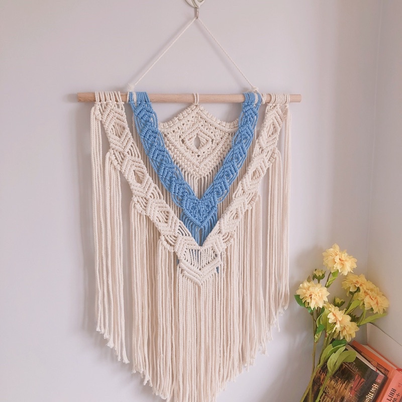 Mành treo tường tết macrame treo tường trang trí cải tạo phòng decor