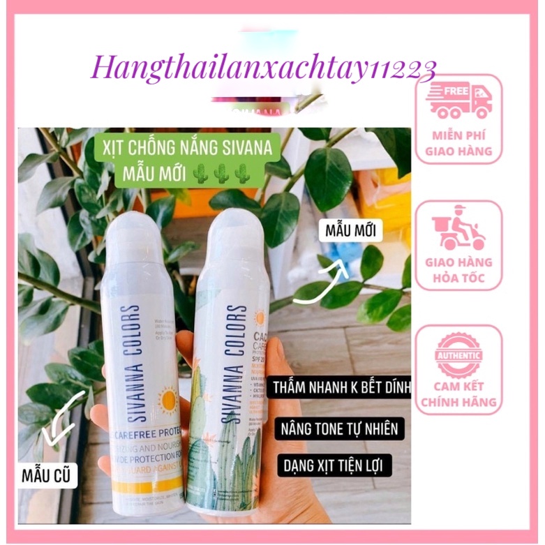Xịt chống nắng lên tone da Sivanna chống nắng dưới nước 80p
