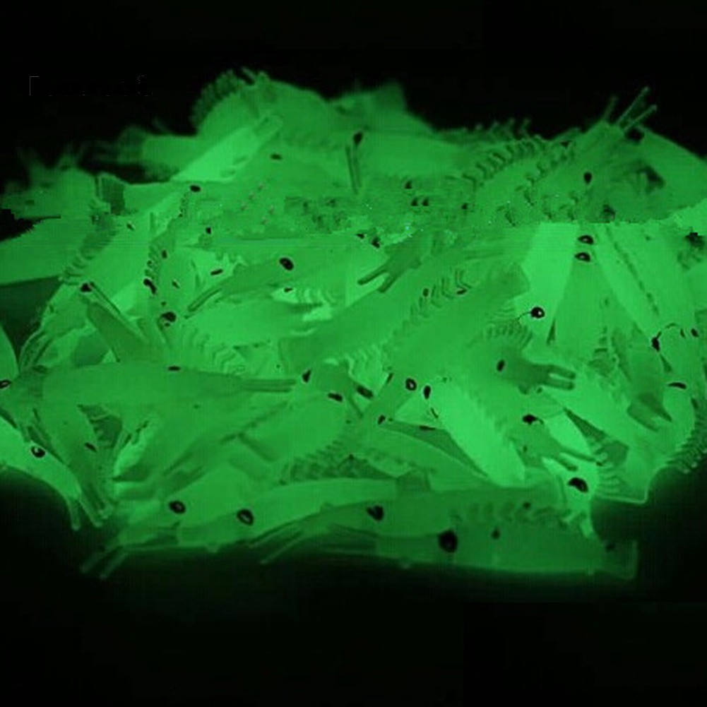 20 Mồi Tôm Giả Câu Cá Silicon 4cm