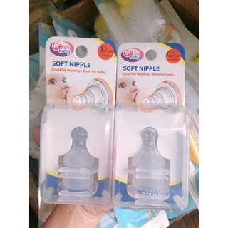 Núm ty silicon GB-Baby Cổ hẹp siêu mềm mô phỏng bầu ty mẹ
