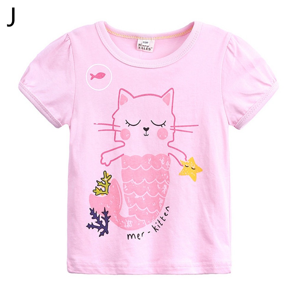 1-6Yrs Infant Baby Tshirt Girl Boy Soft Cotton Shirts Short Sleeve Top