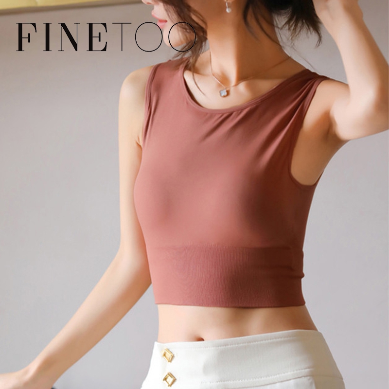 Áo Ngực Nữ Co Giãn Bằng Nylon/Spandex Màu Trơn Hợp Thời Trang Finetoo