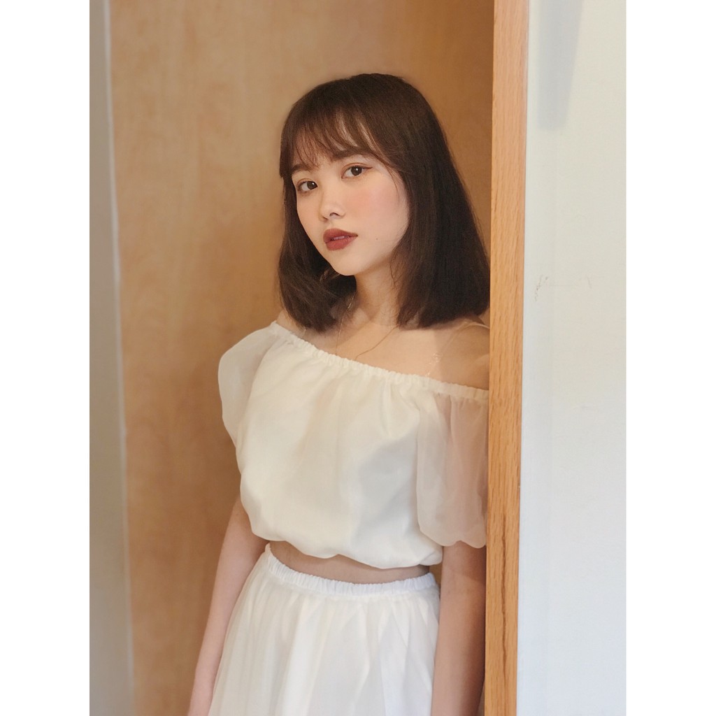 ÁO TRỄ VAI - ALMIRA TOP - ÁO KÍNH 30CM - A0003