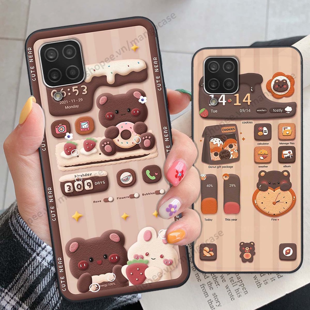 Ốp lưng Samsung A12 / M12 hình gấu, thỏ, đồng hồ cute dễ thương