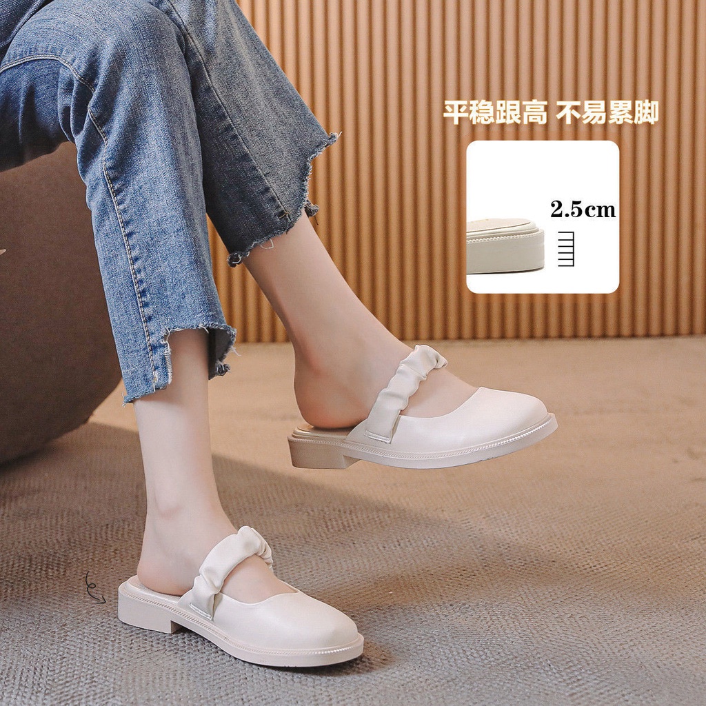 Giày sục quai chun tiểu thư, dễ thương - Giày nữ da cao cấp phong cách Ulzang, công chúa bánh bèo