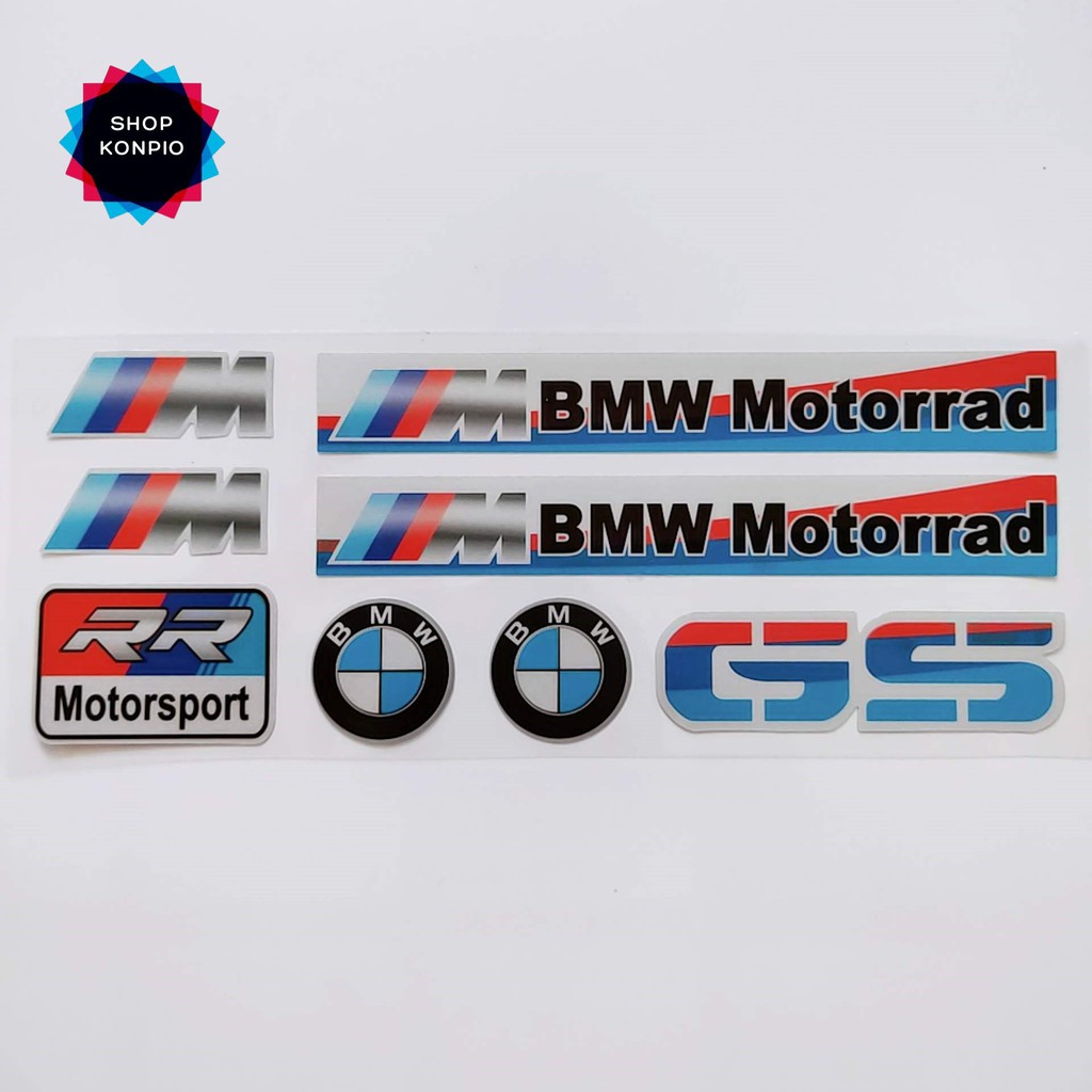 Bộ Tem Sticker Phản Quang BMW Cao Cấp Dán Xe Máy, Ô Tô, Mũ Bảo Hiểm, Chống Thấm Nước, Chống Bay Màu