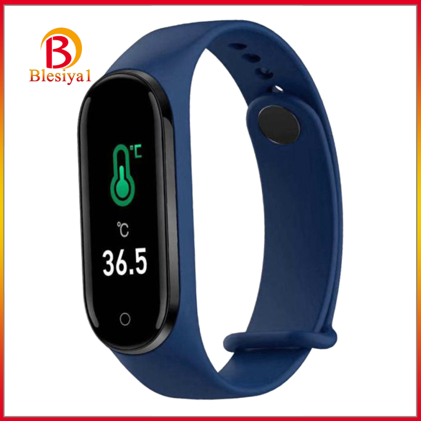 (Hàng Mới Về) Đồng Hồ Đeo Tay Thông Minh Đo Nhiệt Độ / Huyết Áp Màu Đen Chất Lượng Cao