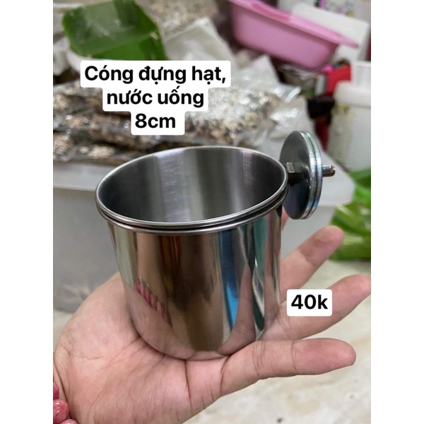 Cóng inox gắn lồng và cầu đậu .