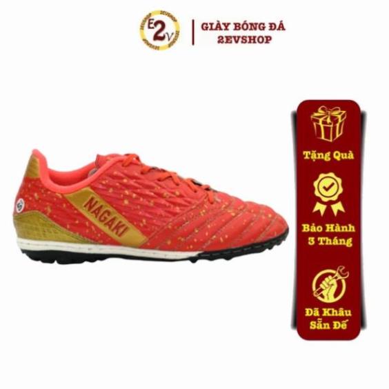 Giày đá bóng thể thao nam Nagaki Toppa Đỏ, giày đá banh cỏ nhân tạo đế mềm - 2EVSHOP LO()1 🕸️