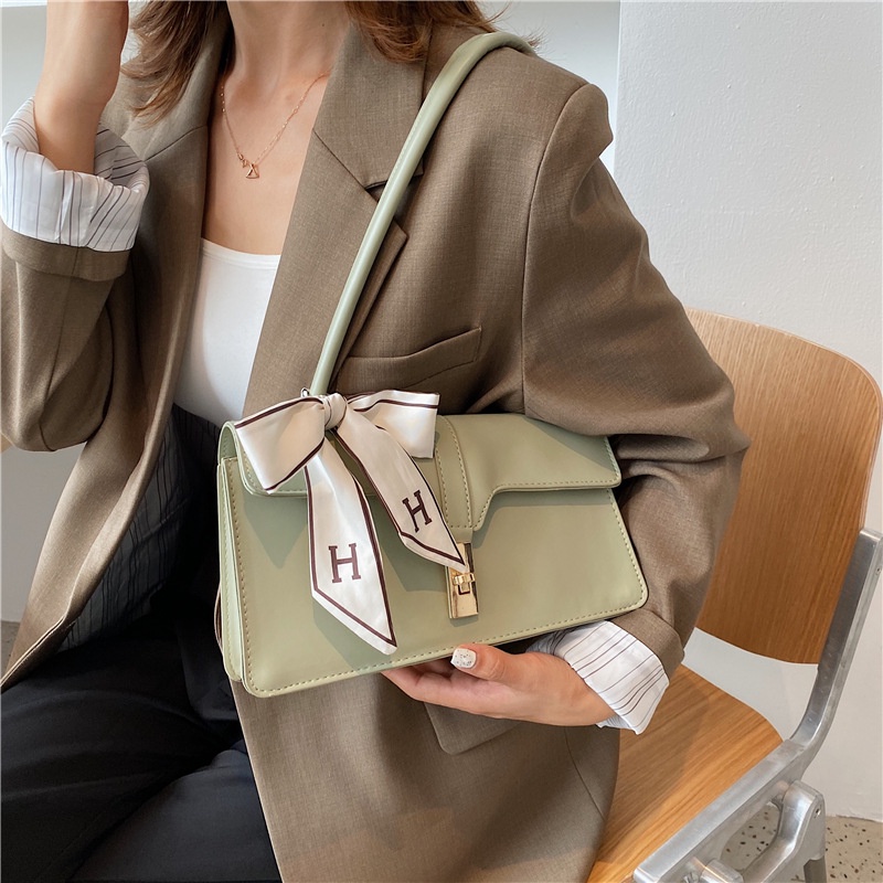 Túi Đeo Vai Hình Vuông Cỡ Nhỏ Phối Dây Ruy Băng Đơn Giản Thời Trang Cho Nữ