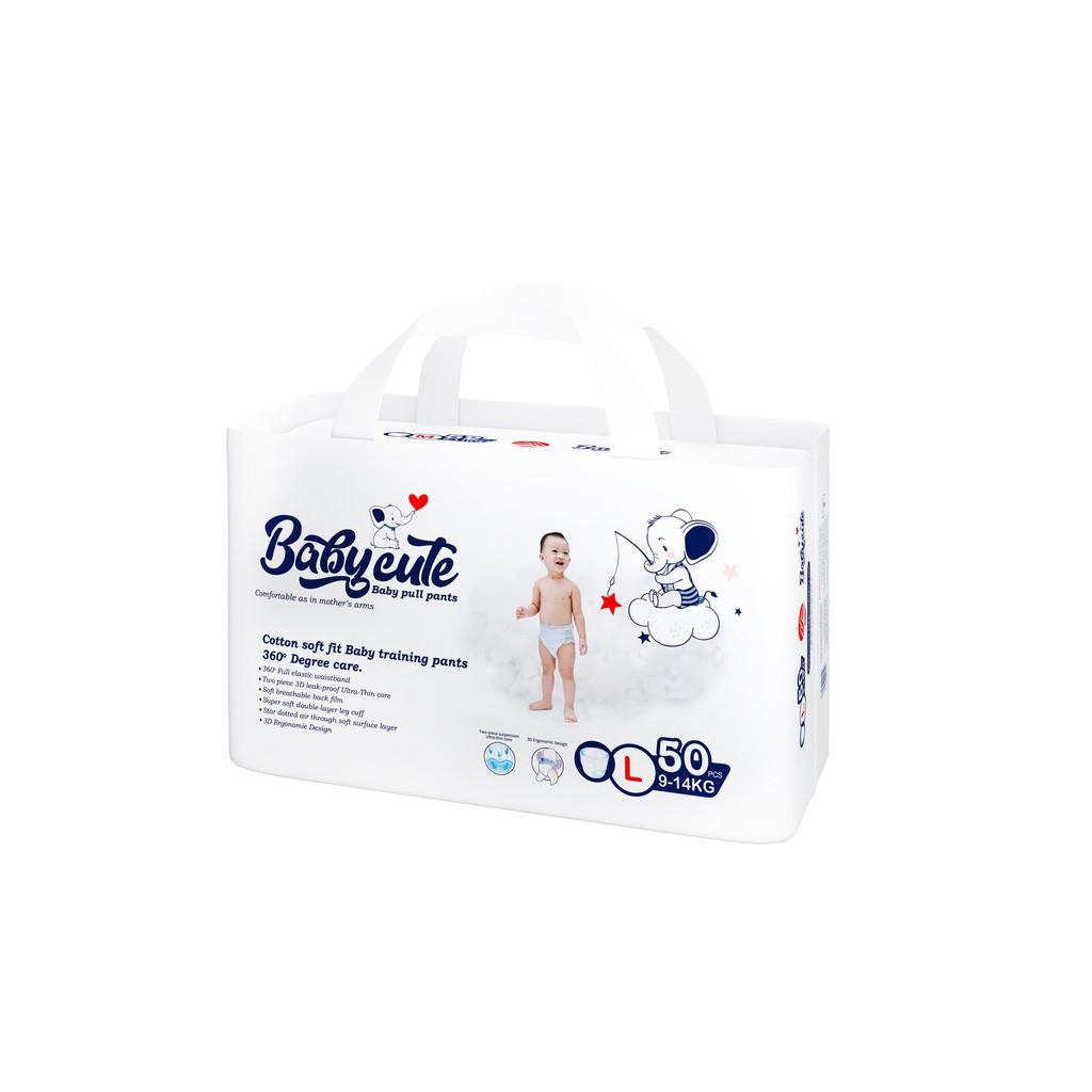 Tã dán/ quần Baby Cute NB82/ S72/ M60/L52/ Qxl46/ Qxxl44