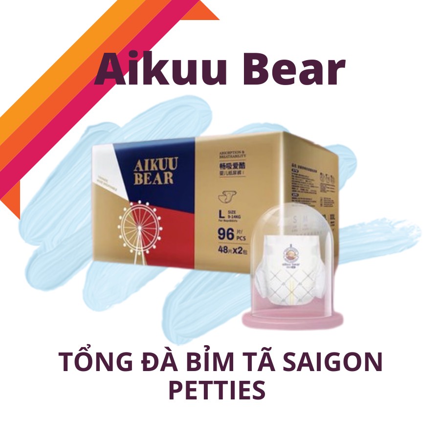 Bỉm/Tã Dán Aikuu Bear size S 56 miếng/ M 50 miếng