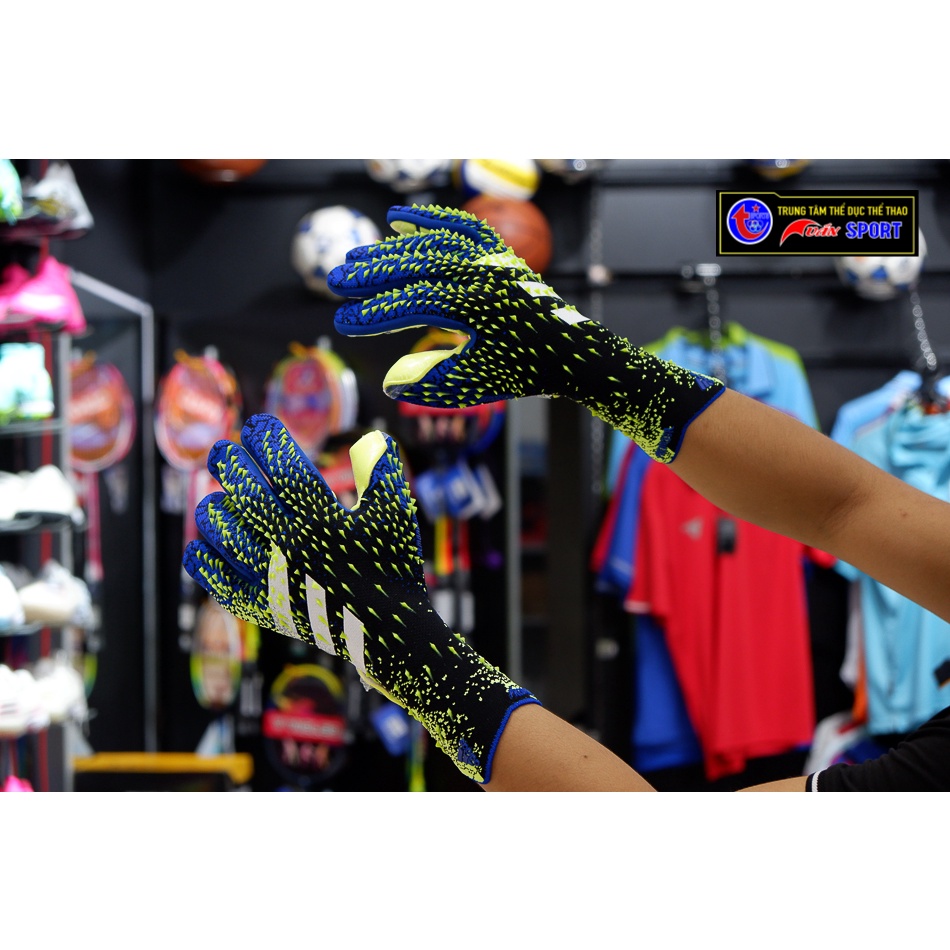 Găng tay thủ môn Predator Pro (không xương) - Xanh(size8-9-10)