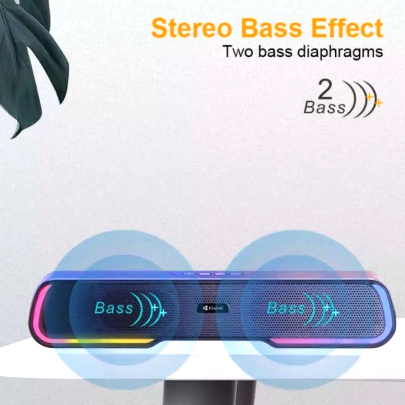 Loa bluetooth soundbar Kisonli LED-913 led RGB - tích hợp 2 BASS cực mạnh
