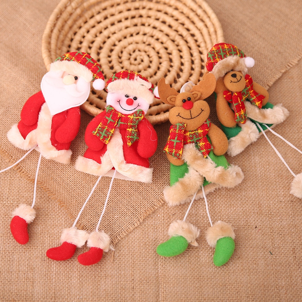Búp bê ông già noel dễ thương treo cây thông trang trí giáng sinh năm mới