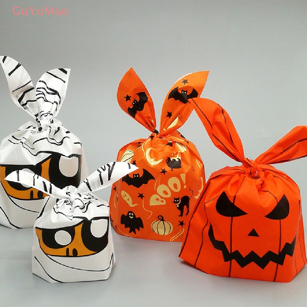 Bộ 50 Túi Đựng Kẹo / Bánh Quy Họa Tiết Halloween Độc Đáo
