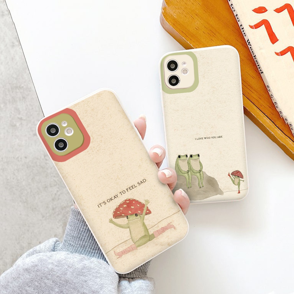 Ốp lưng iphone 13promax Ếch xanh hài hước ốp bảo vệ camera vuông cạnh đủ mã 6 đến 11 12 13 promax tr359