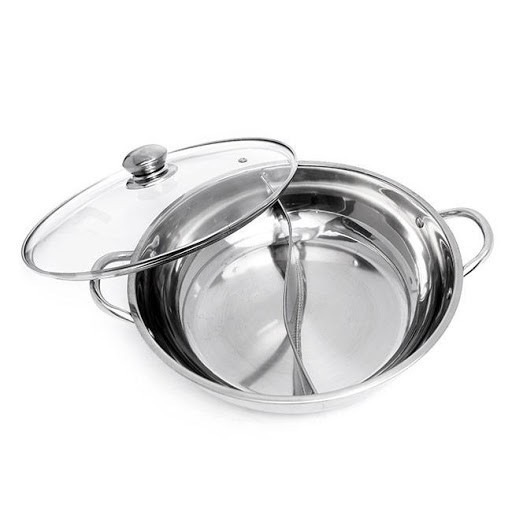 Nồi Lẩu 2 Ngăn, 2 Vị Inox 30Cm Siêu Tiện Dụng, Dùng Được Cho Tất Cả Các Loại Bếp, Bảo Hành 12 Tháng