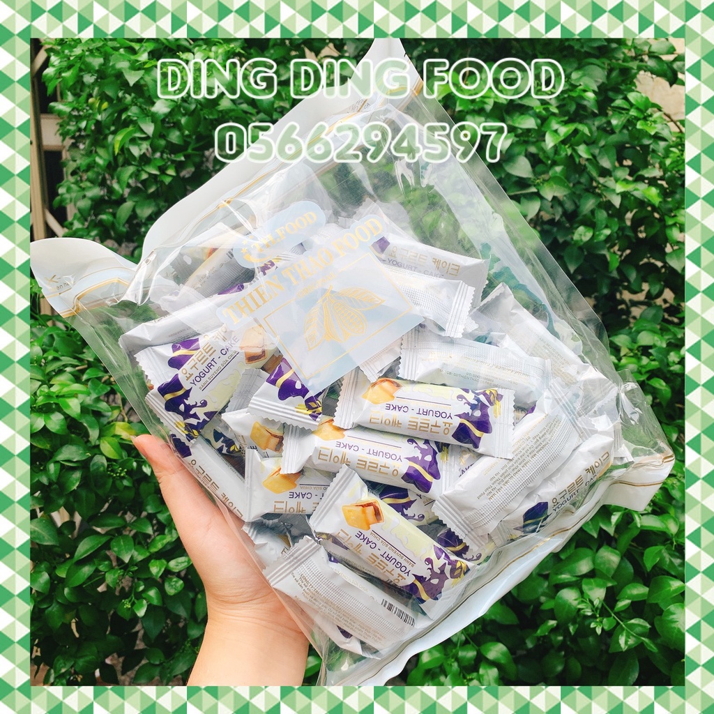 Mới - 500g Bánh Xốp Suveno Vị Sữa Chua , Kem Yogurt Giòn Thiên Thảo, Ăn Vặt Siêu Ngon, DING DING FOOD
