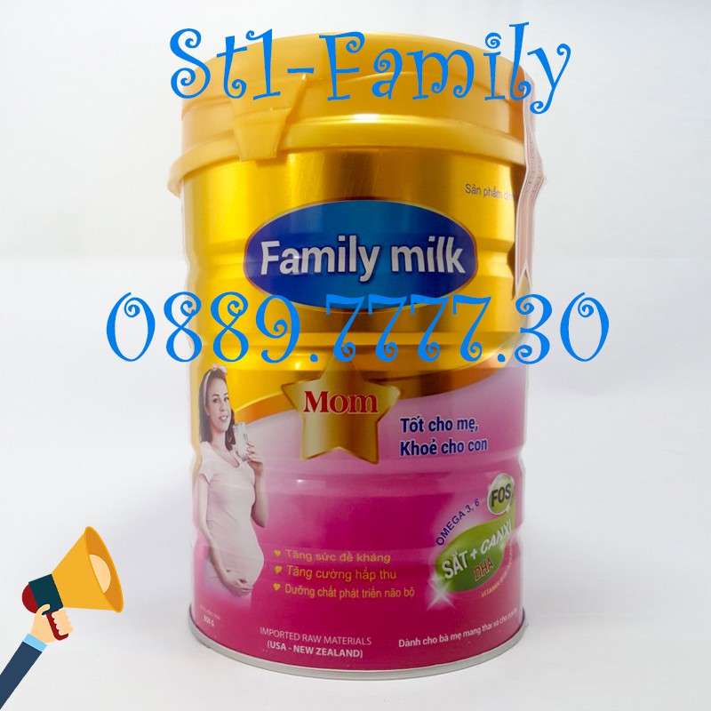 SỮA BỘT FAMILY MOM 850G - Dành cho các bà mẹ mang thai và cho con bú