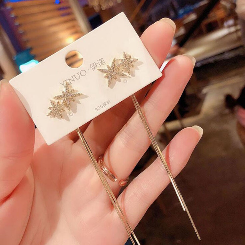 Hoa Tai Dáng Dài Hình Ngôi Sao Thời Trang Cho Nữ