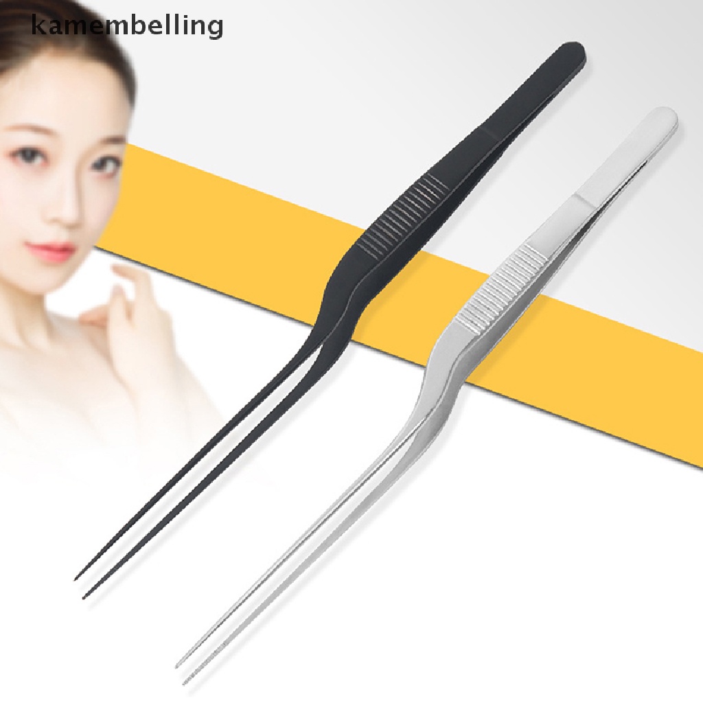 1 Nhíp Nhổ Lông Mi / Mũi Cong Bằng Thép Không Gỉ