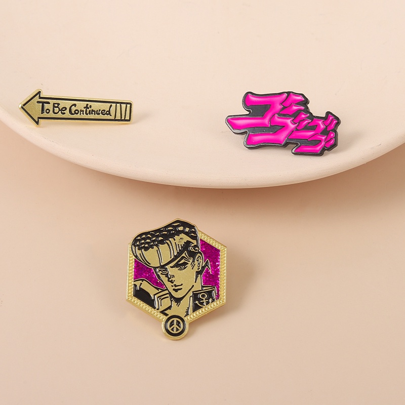 Ghim Cài Áo Bằng Kim Loại Họa Tiết Hoạt Hình JOJO's Wonderful Adventure