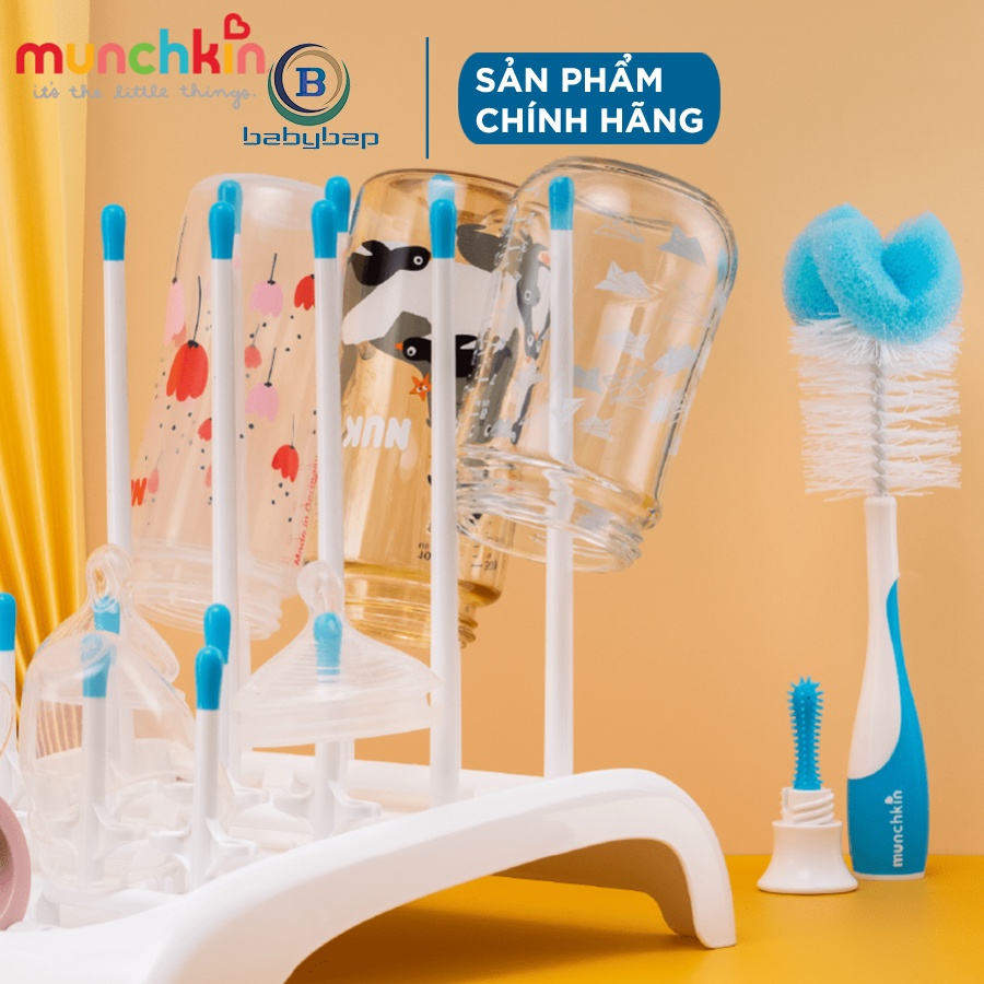 Cọ Bình Sữa Có Mút Munchkin Mềm, Bền Và Không Làm Xước Bình