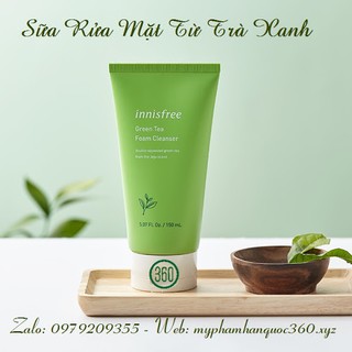 Sữa rửa mặt trà xanh Innisfree Green Tea Foam Cleanser 150ml Hàn Quốc