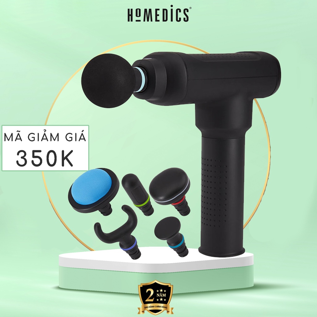 Súng massage trị liệu cầm tay nóng&lạnh Homedics HHP-810 HTBeauty massage toàn thân với 6 đầu massage chuyên sâu