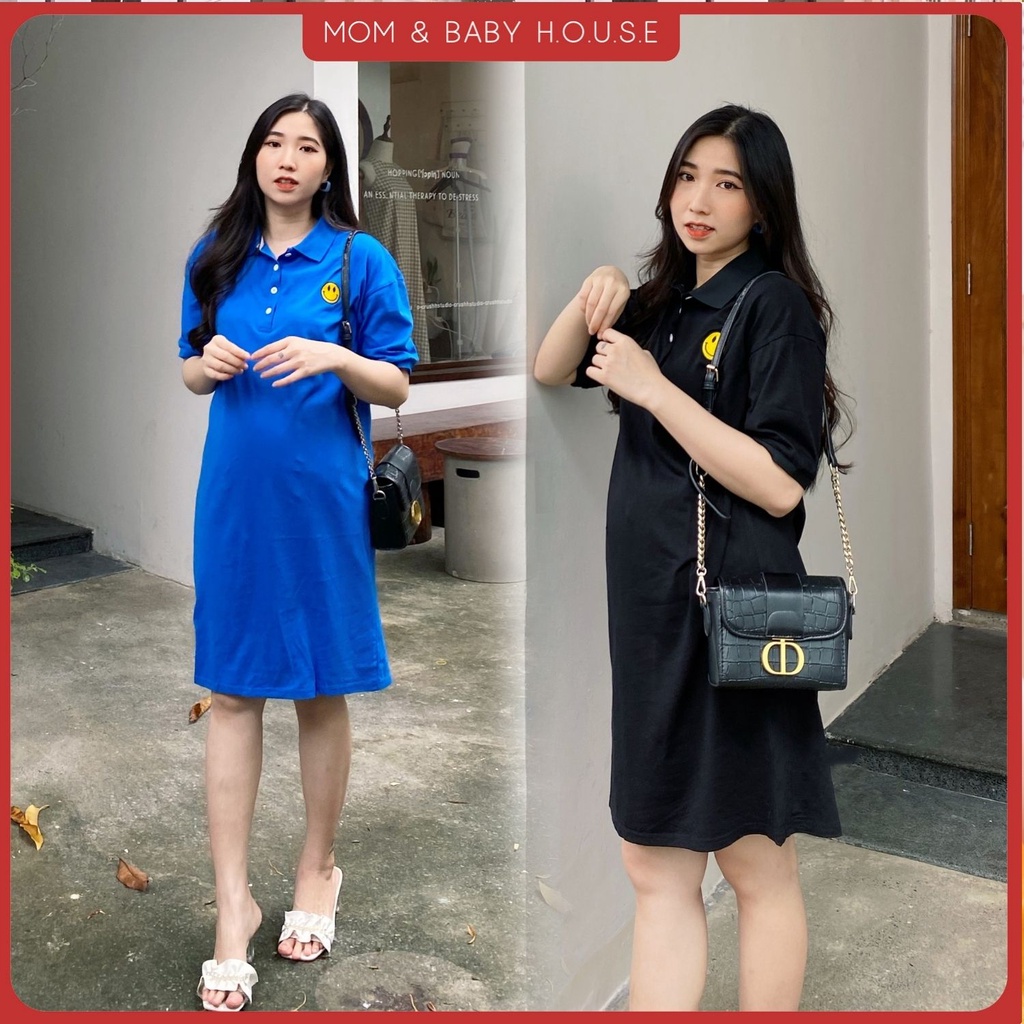 [Mã FATHANG5 giảm 10K đơn 50K] Đầm bầu thun in hoạ tiết mặc cả bầu và sau sinh