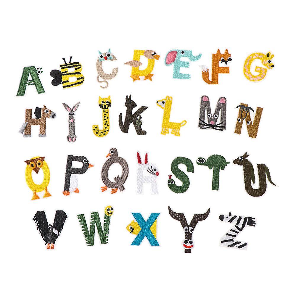 ROWANS 26 Miếng Vá Ủi Quần Áo Hình Chữ Cái