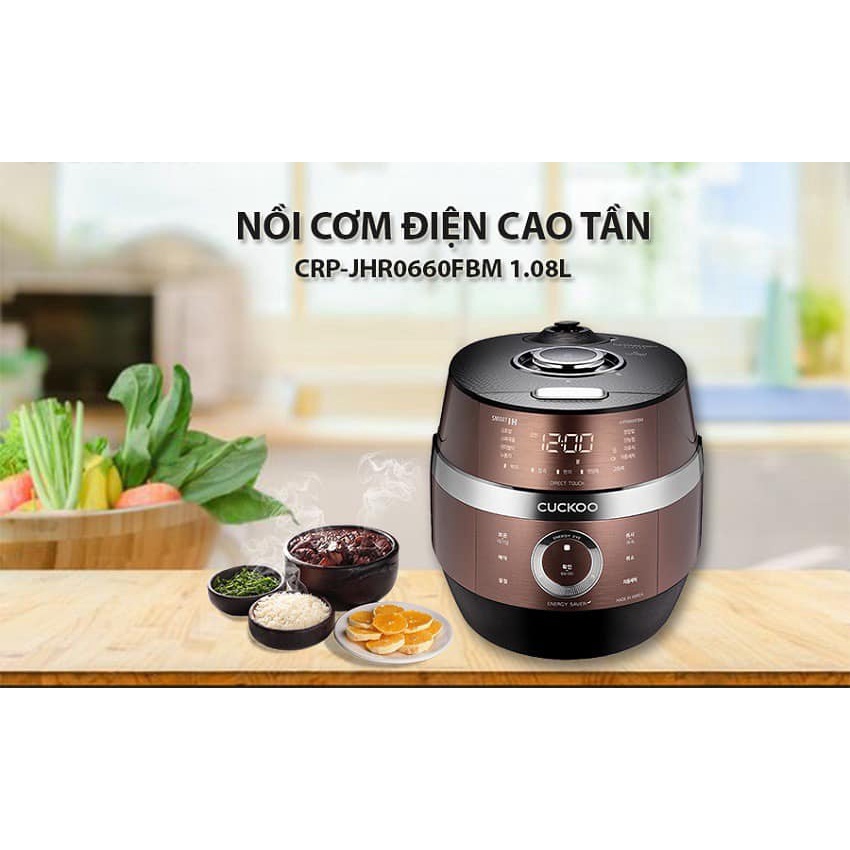 [Mã ELHADEV giảm 4% đơn 300K] [Bảo Hành 24 Tháng]Nồi Cơm Điện Cao Tần Cuckoo CRP-JHR0660FBM 1.08L(Nội Địa Hàn)