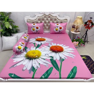 Drap thun lạnh 5D cao cấp mẫu hoa