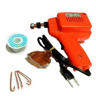 Combo Mỏ Hàn, Máy Hàn Xung 220V 100W + 1 Cuộn Thiếc + 1 Nhựa Thông + 3 Mũi Hàn