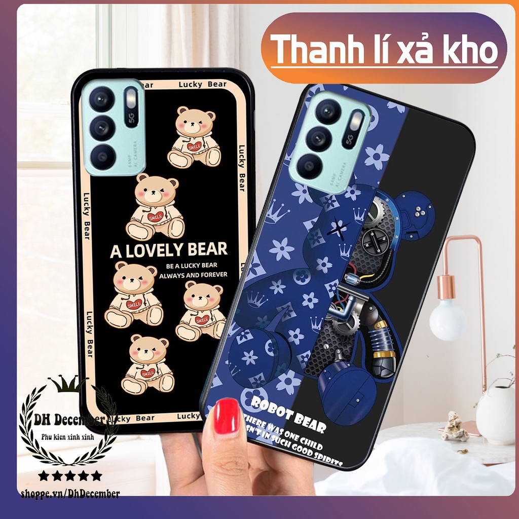 Ốp lưng Oppo RENO 6 5G / RENO 6Z 5G in hình 3D lucky, gấu Brick xinh xắn - KHÔNG NÊN BỎ LỠ