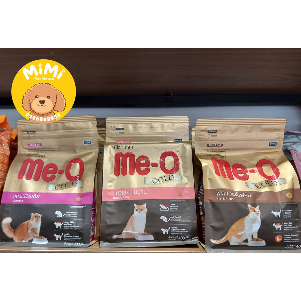 Thức ăn hạt cho mèo lớn và mèo con Me-O Gold - Gói 400gram