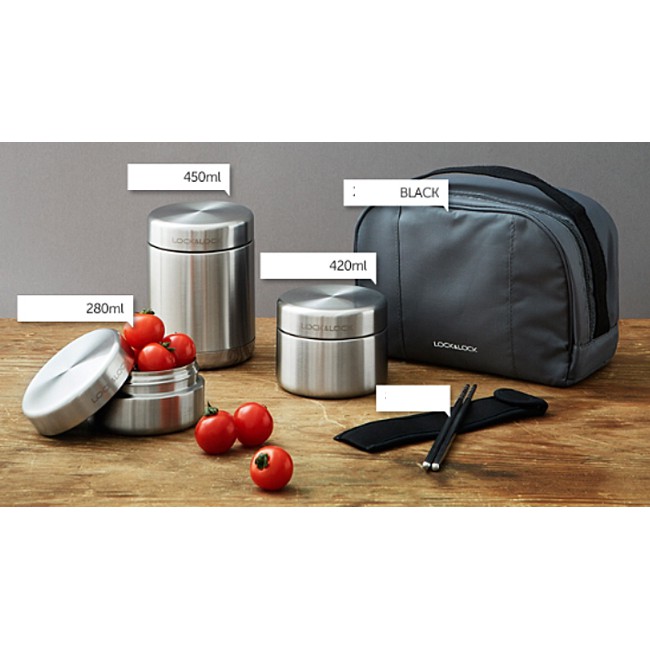 Bộ Hộp Cơm giữ nhiệt Lock&Lock Thermal Lunch Box LHC8016