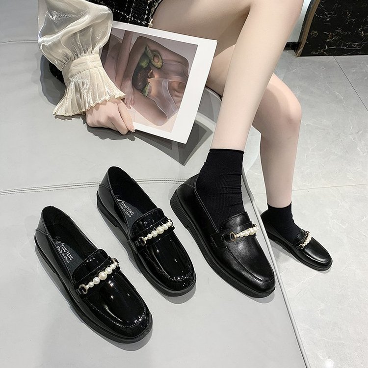 Giày Lười Da Đính Ngọc Trai Thời Trang Cho Nữ | BigBuy360 - bigbuy360.vn