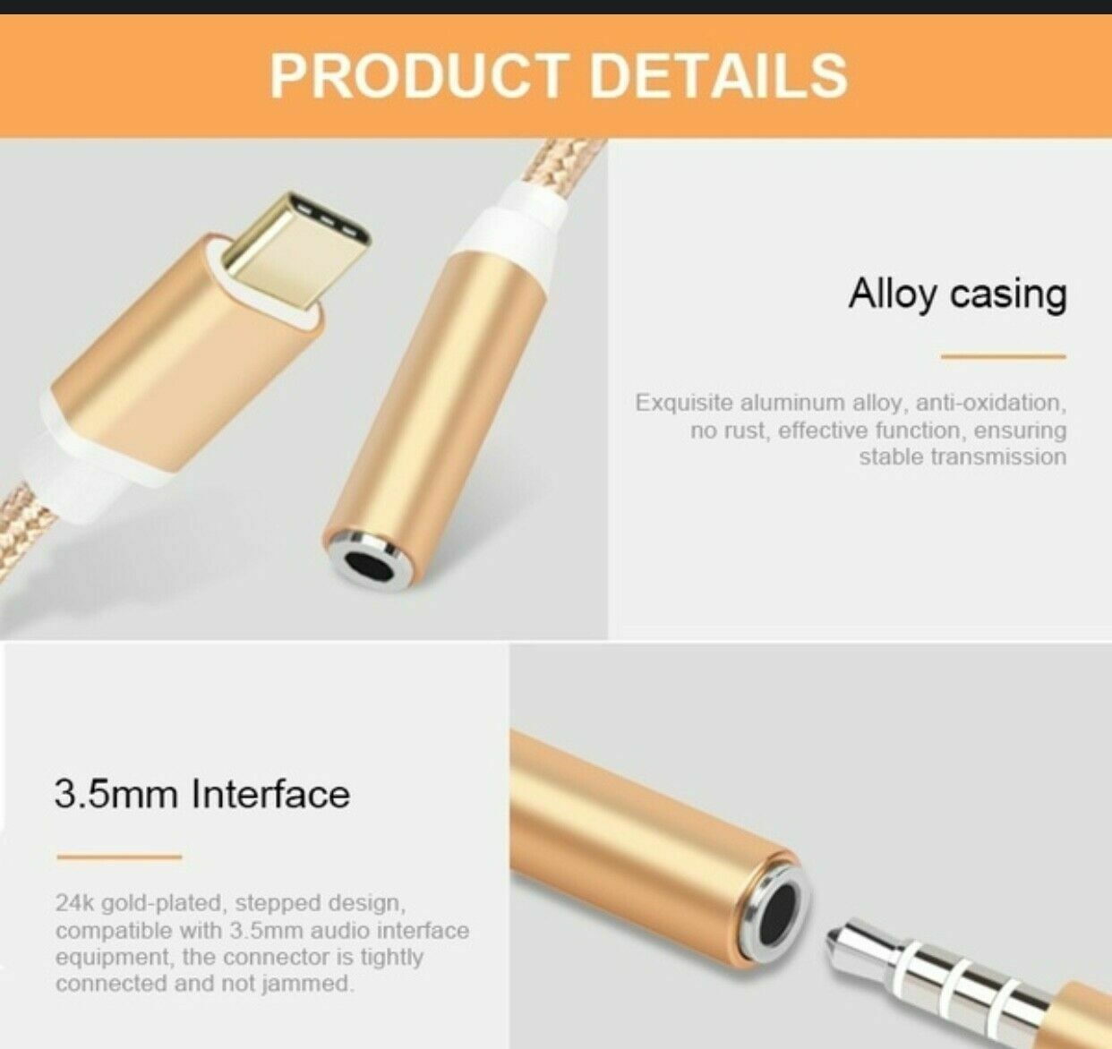 Cáp Chuyển Đổi Type-C Usb C Sang 3.5mm Aux Audio