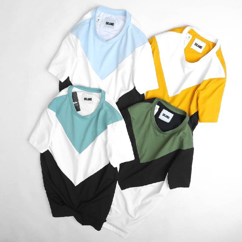 Áo phông nam cá tính phối màu vải co giãn 4 chiều DILANO AT01 | BigBuy360 - bigbuy360.vn