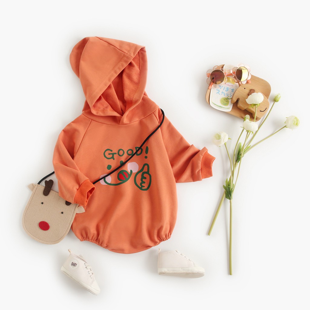 Sanlutoz Bộ Áo Liền Quần Tay Dài Chất Cotton Hoạ Tiết Hoạt Hình Đáng Yêu Cho Bé