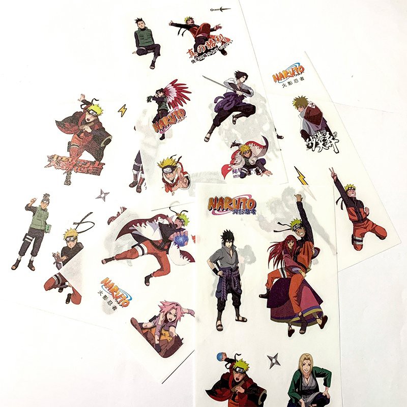 ( 6 tấm ) Ảnh dán sticker in hình NARUTO anime chibi trang trí xinh xắn