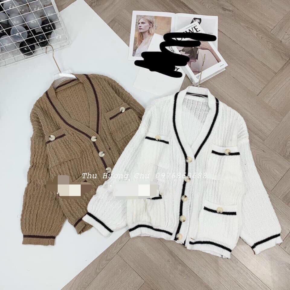 ÁO LEN CADIGAN GC VIỀN KẺ QC